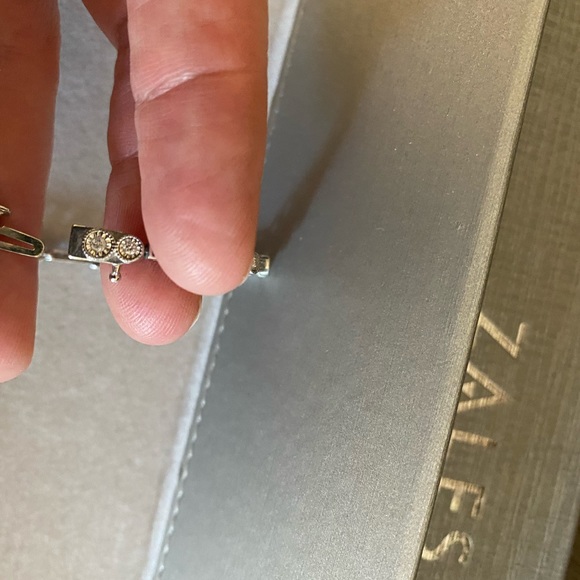 3/4 carat tw white gold diamond bracelet - Picture 6 of 7